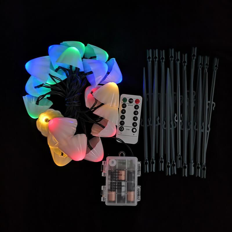 Contemporary Creative Plastic Solar LED Mushroom Lights String Lights For Outdoor Patio | Kalsten