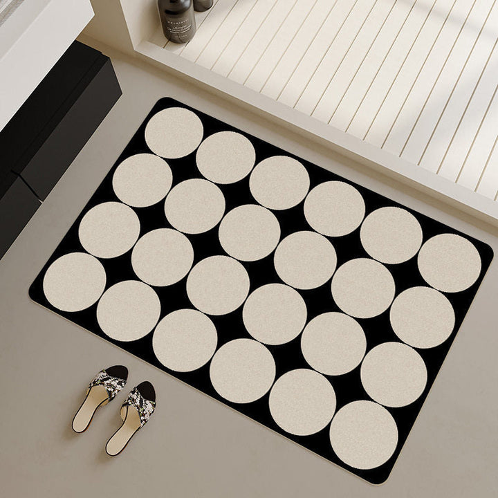 Stylish Geometric Patterned Bath Runner Kalsten