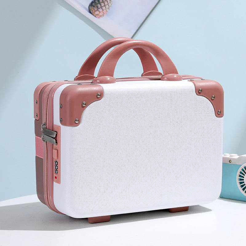 hard-shell vanity carry cosmetic case with reinforced corners and combination lock Kalsten