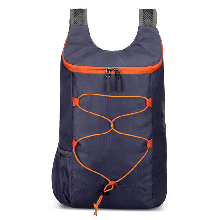 Women’s foldable lightweight day backpack with elastic front drawstring and side mesh pockets Kalsten
