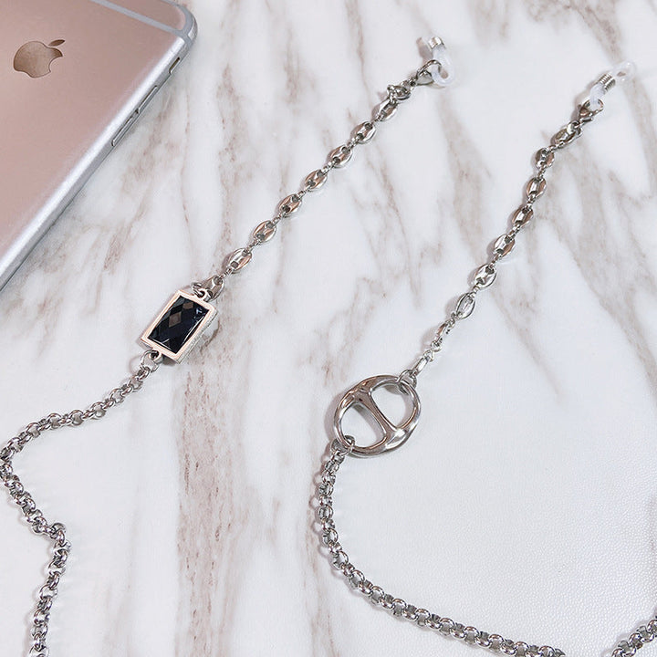 Elegant glasses holder chain with noble pendant Kalsten