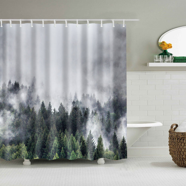 Floral Patterned Bathroom Shower Curtain Kalsten