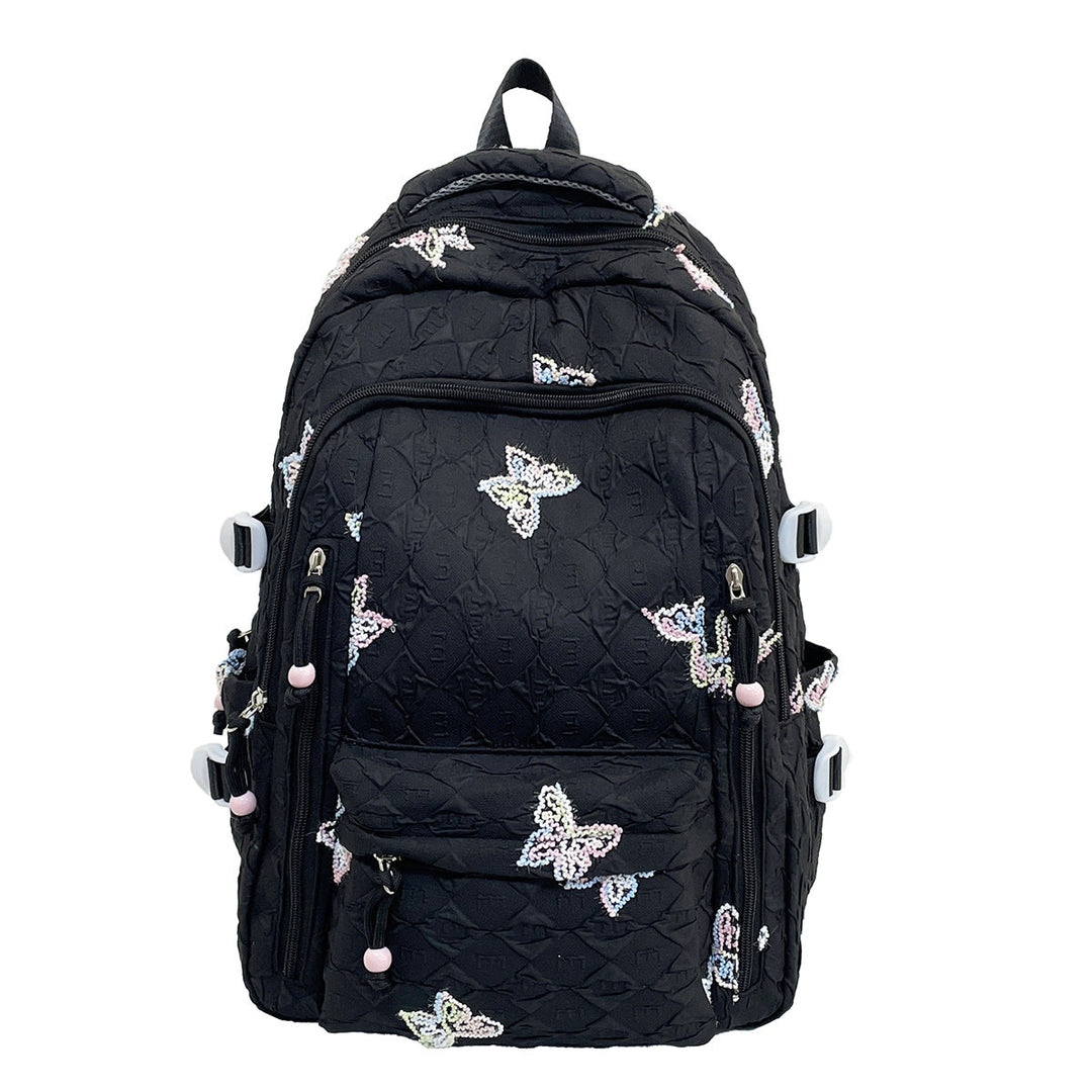Butterfly Embellished Multi-Compartment Backpack