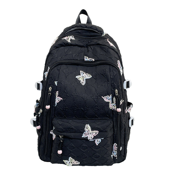 Butterfly Embellished Multi-Compartment Backpack