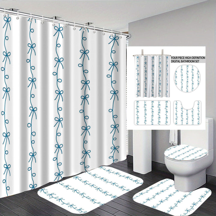 Digital Bow Pattern Bathroom Décor Set Kalsten