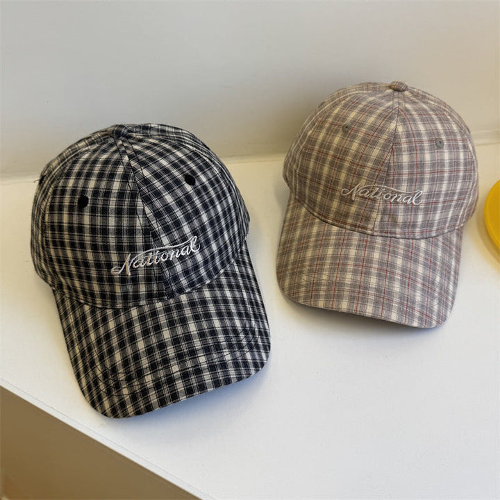 Men's Checkered Cotton Baseball Cap Kalsten
