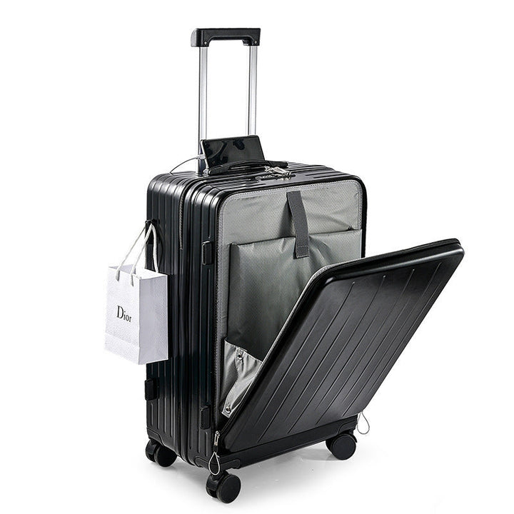 Unisex Tech-Enhanced Spinner Luggage with Expandable Storage Kalsten