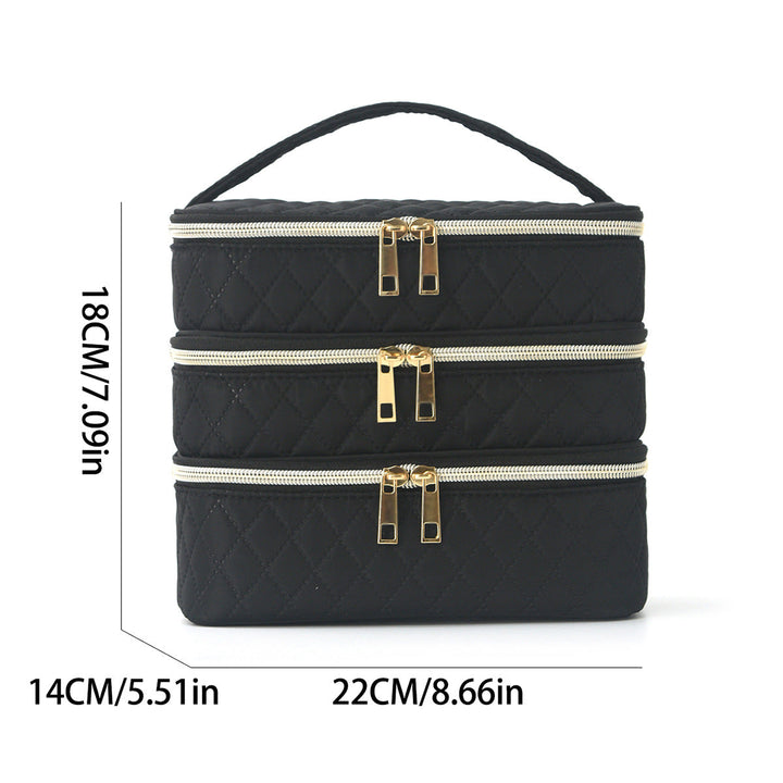 Cosmetic organizer bag with multiple compartments Kalsten