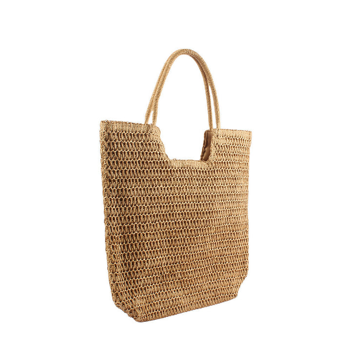 Handbag Made From Handwoven Natural Material With Large Carrying Handles Kalsten
