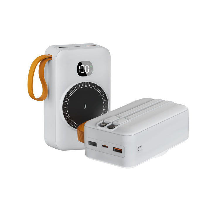 Portable power bank with integrated inductive fast charging function and LED charging status indicator Kalsten