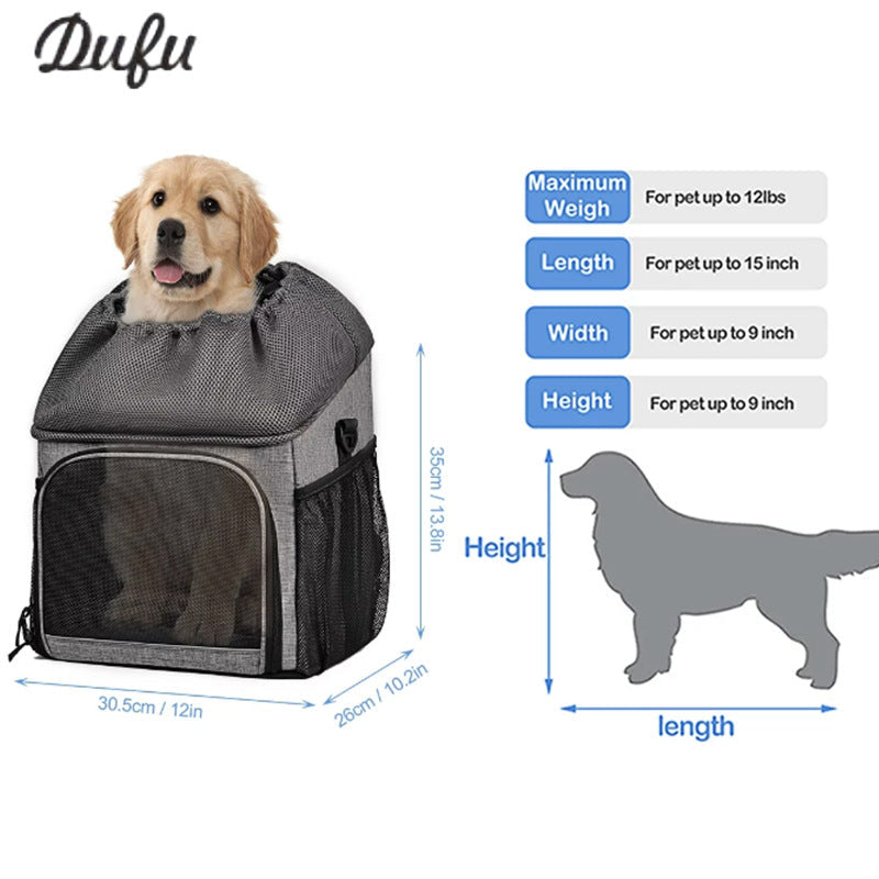 collapsible pet bicycle carrier basket with padded interior safety leash and quick-release mount Kalsten