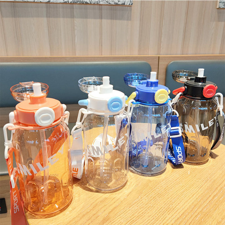 Ladies Sporty Water Bottle with Practical Carrying Strap Kalsten