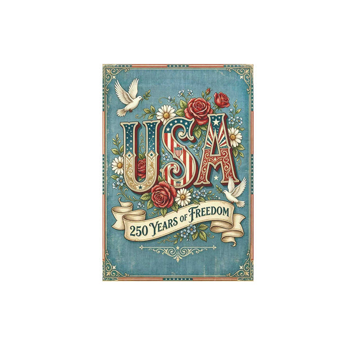 Distressed Vintage American Flag Garden Banner With Statue Of Liberty Motif Double-Sided Polyester