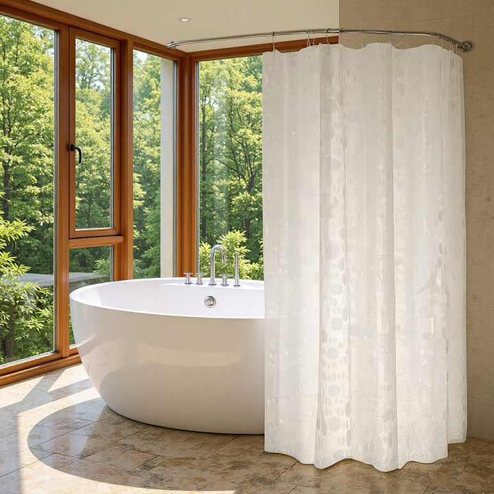 Modern Transparent Polka Dot Shower Curtain Kalsten