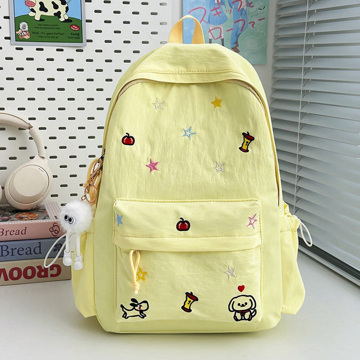 Cute Embroidered School Backpack