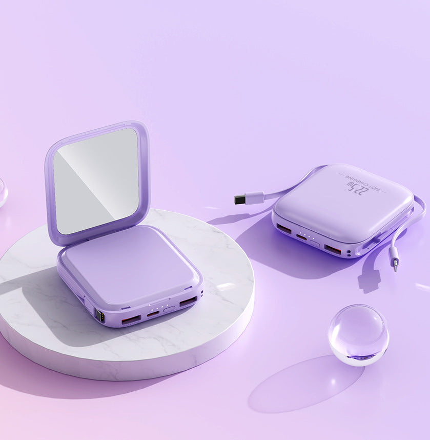 Portable cosmetic power bank with integrated mirror Kalsten
