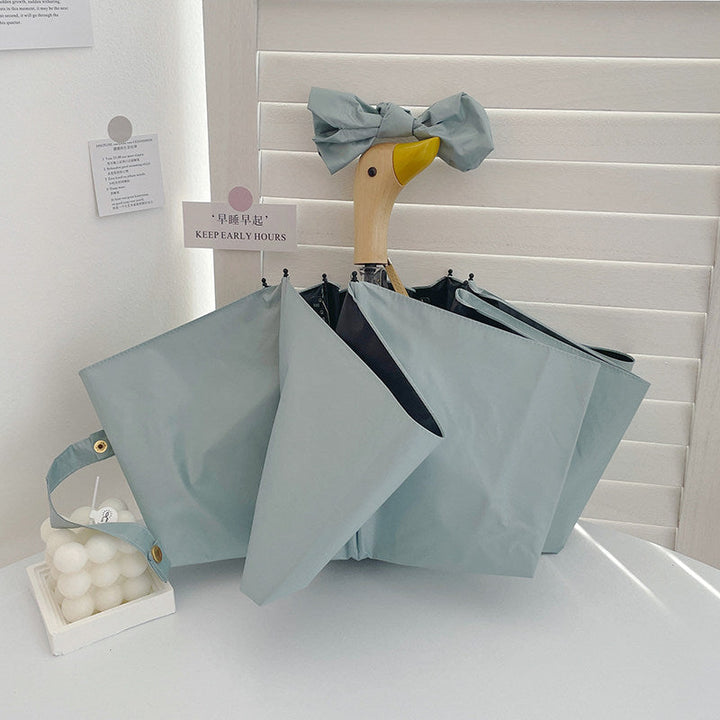 Women's Folding Umbrella with Unique Duck Handle Kalsten