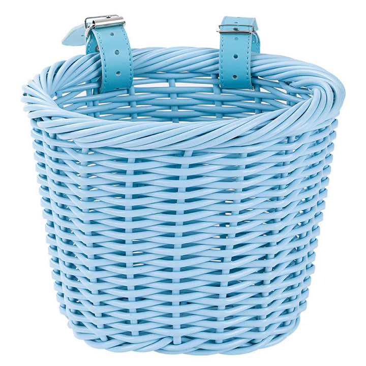 Woven Storage Basket with Adjustable Leather Straps Kalsten