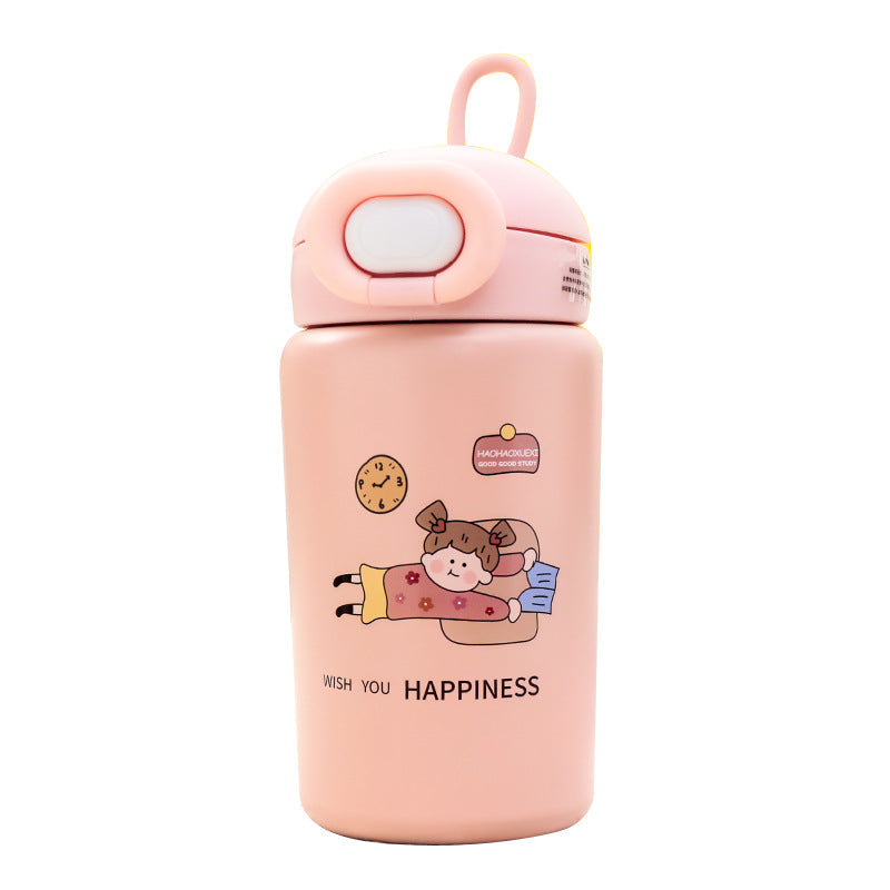 Ladies Insulated Water Bottle with Practical Push-Button Lid and Animal Motif Kalsten