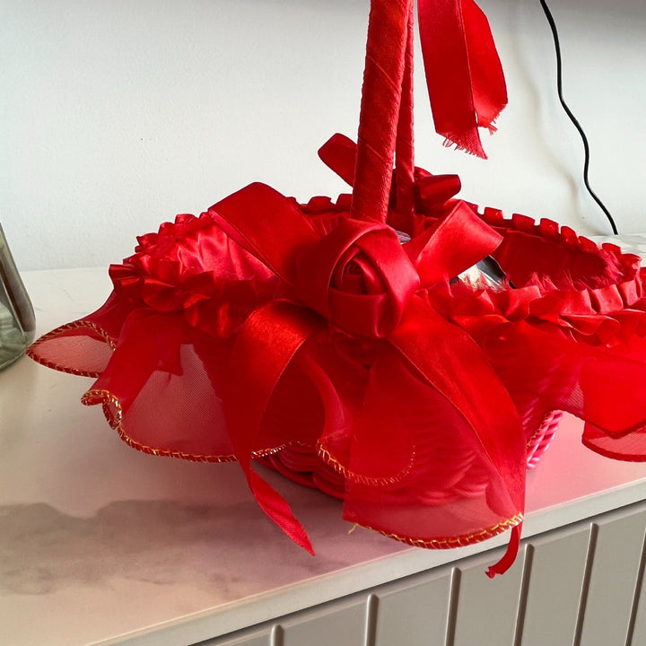 Ladies Festive Storage Basket with Tulle Decoration Kalsten