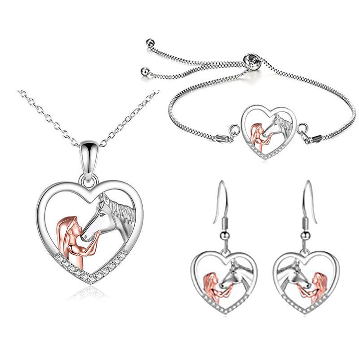 Heart-Shaped Horse Lover's Adjustable Bracelet Kalsten