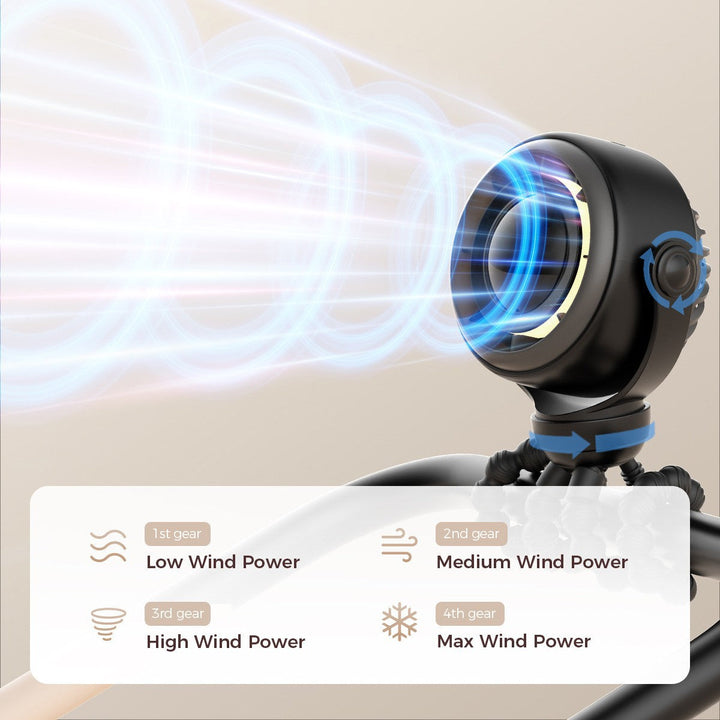 Unisex nano compact livestreaming camera with integrated ring light and flexible handlebar and tube mount Kalsten