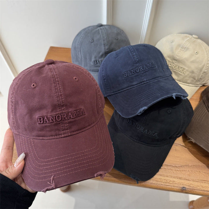 Men's Distressed Fabric Baseball Cap Kalsten