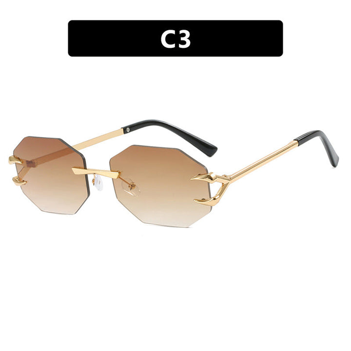 Women's geometric sunglasses with modern metal frame Kalsten