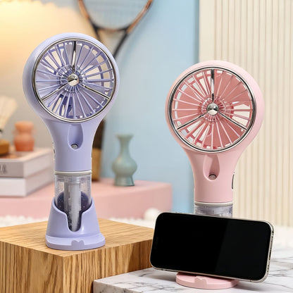 Unisex Portable Spray Hand Fan with USB Charging Function and Ergonomic Design Karnz