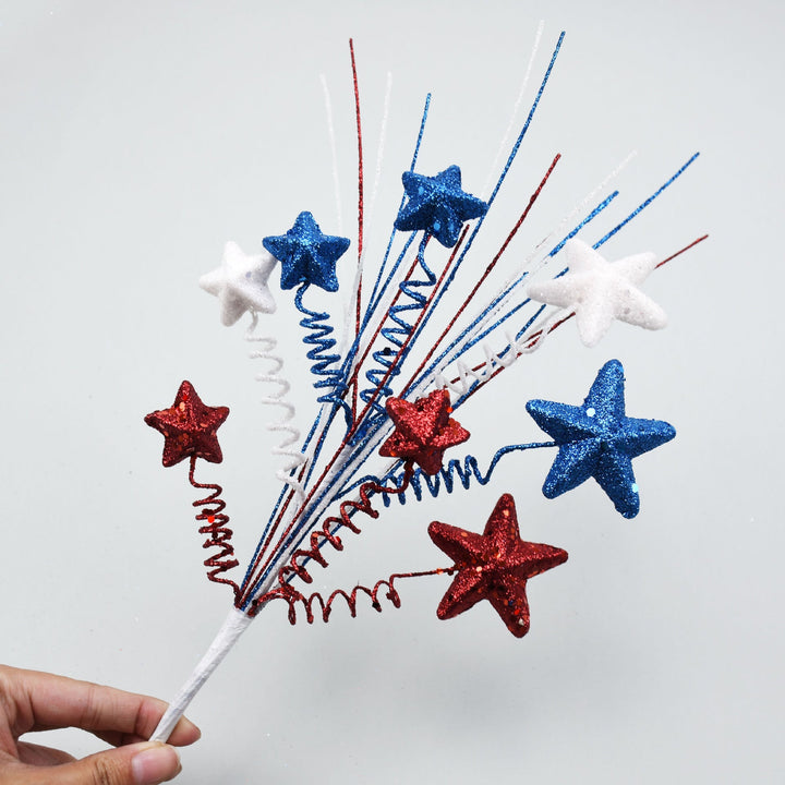 Unisex decorative glimmer star and spiral branch garden stake Kalsten