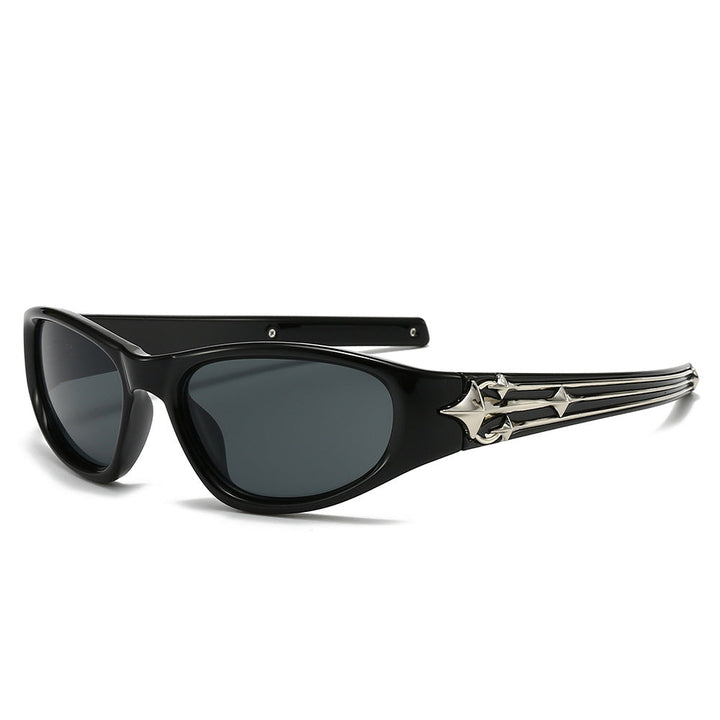 Women's sporty sunglasses in a modern design with a stylish metal frame Kalsten