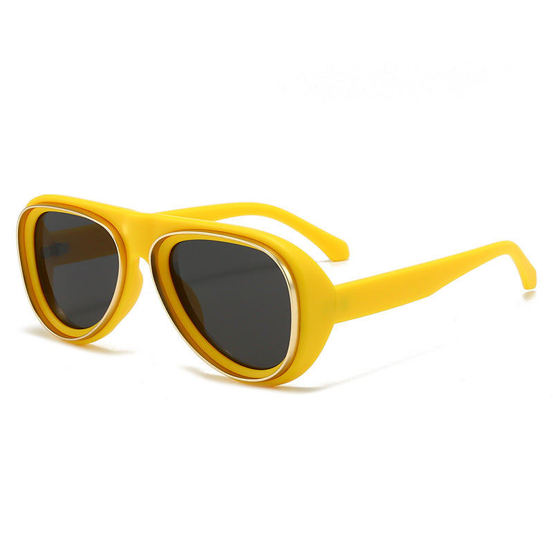 Women's fashionable retro sunglasses with wide frame Kalsten