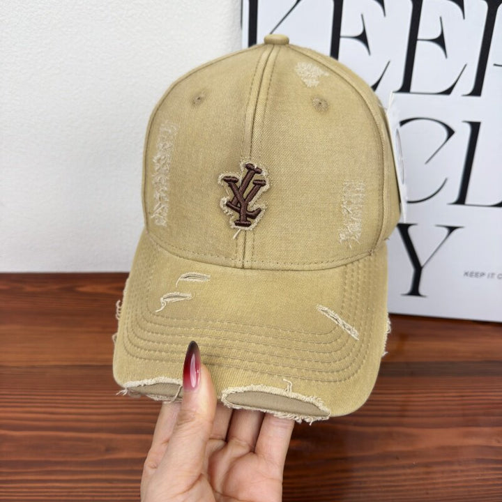 Men's Distressed Denim Adjustable Baseball Cap Kalsten