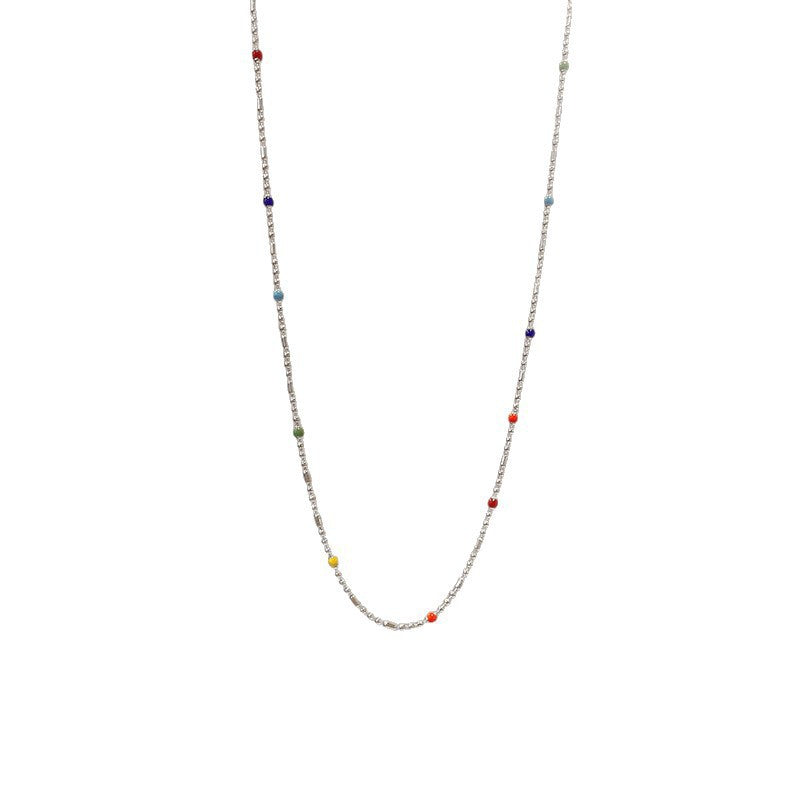 Dainty Multi-Colored Beaded Chain Bracelet Kalsten