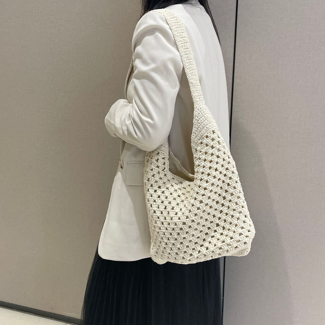 Hand-knotted shoulder bag in crocheted design Kalsten