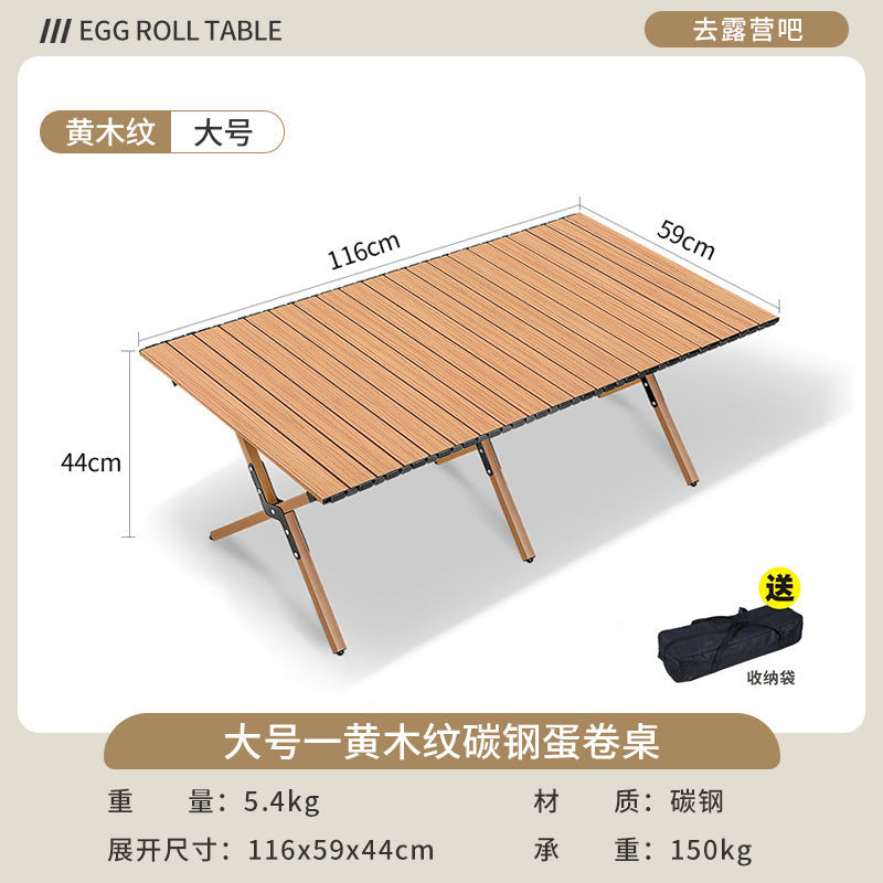 Women collapsible camping table made of durable material with high weight stability Kalsten