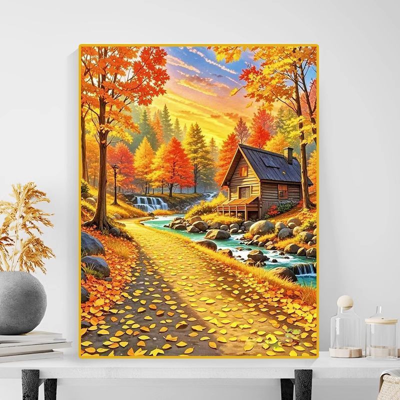 Autumn Landscape Canvas Art Print Kalsten