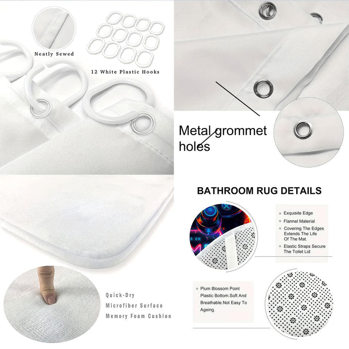 Digital Dragonfly-Themed Bathroom Set Kalsten