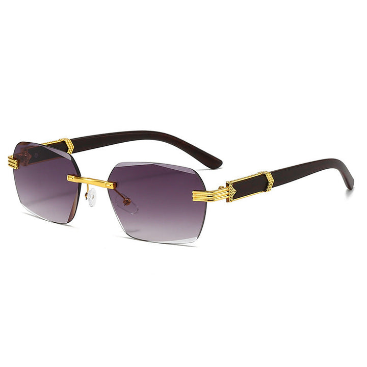 Women’s fashionable square sunglasses with golden accents Kalsten