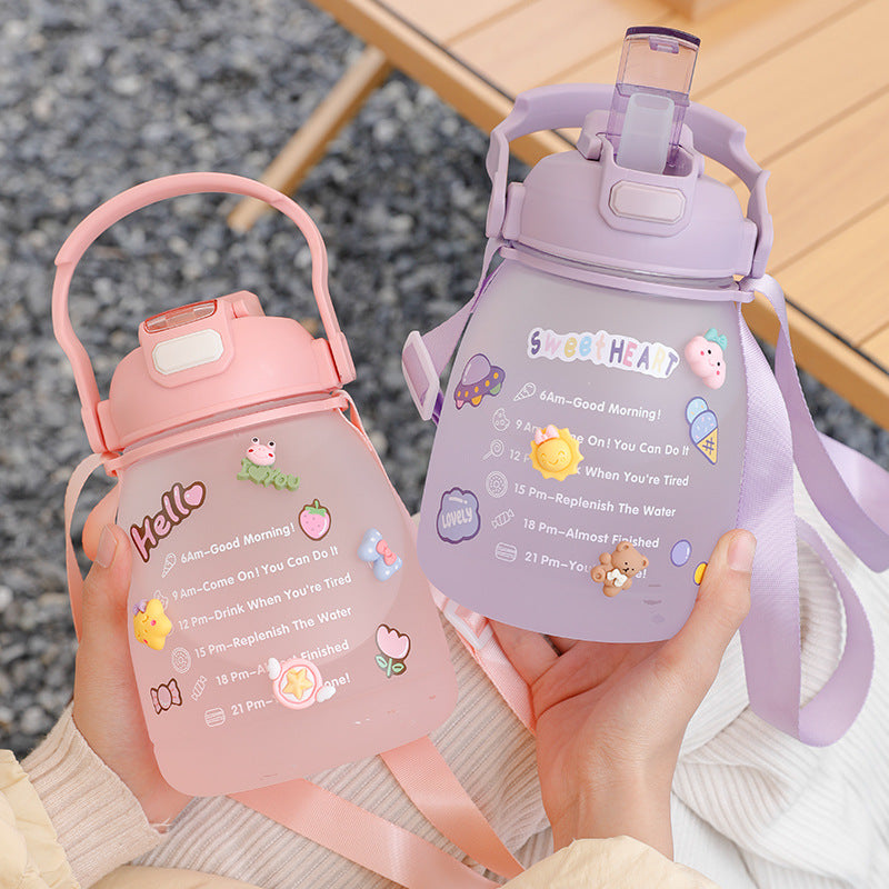 Women’s large water bottle with motivating time display Kalsten