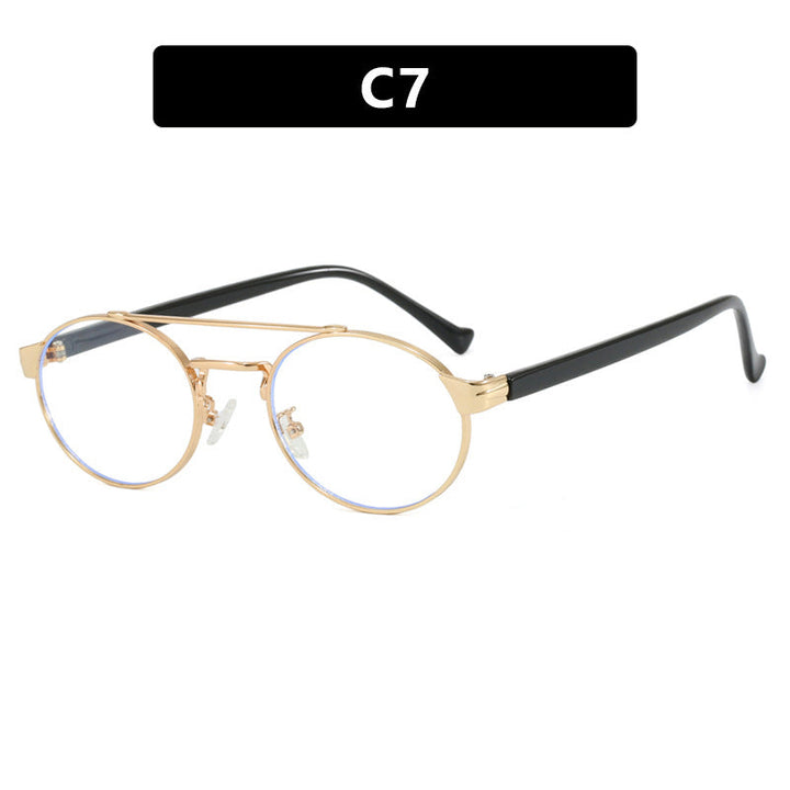 Ladies fashionable sunglasses in stylish round design with golden accents Kalsten