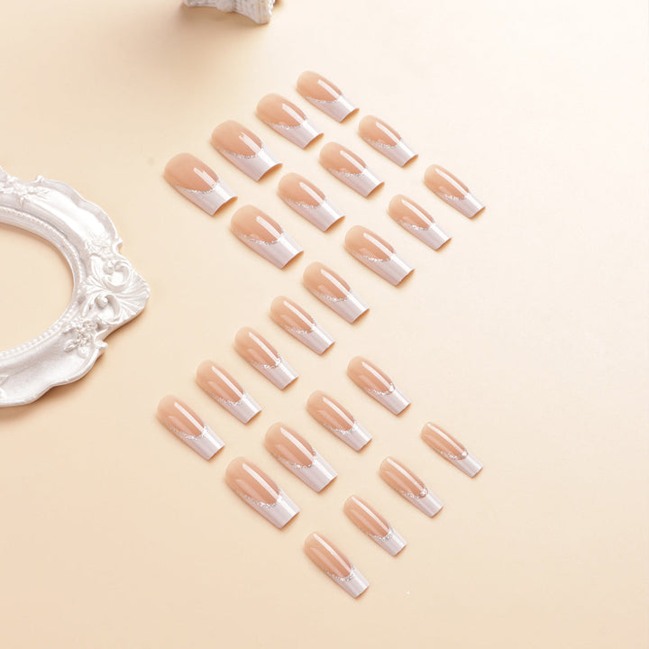 Decorative French Tip Press-On Nail Set Kalsten