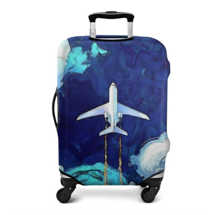 Unisex non-elastic suitcase cover with mandala motif, stretch protective cover for telescopic handle and wheels Kalsten