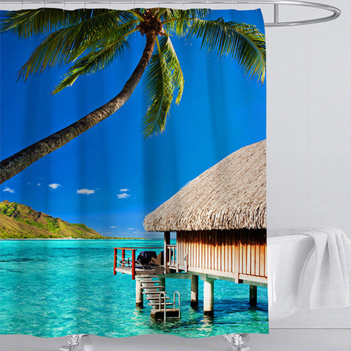 Beach-Themed Shower Curtain Kalsten