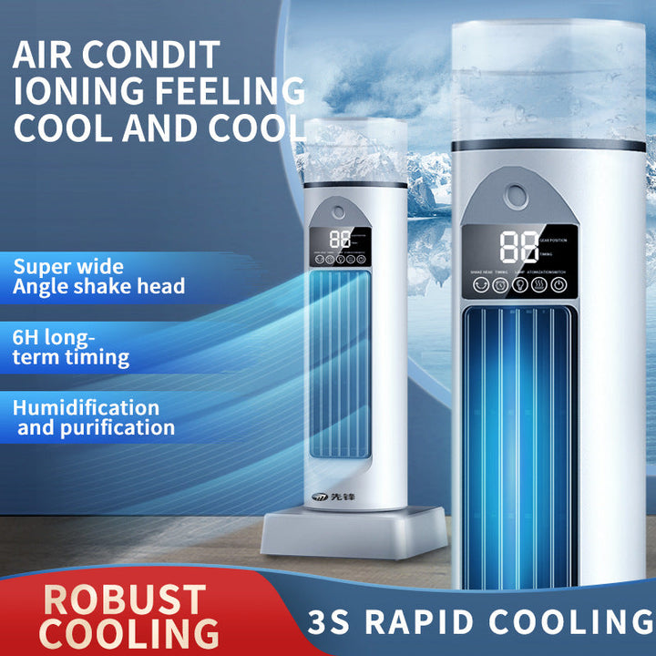 Cooling oscillating tower humidifying fan with LED display and remote Kalsten