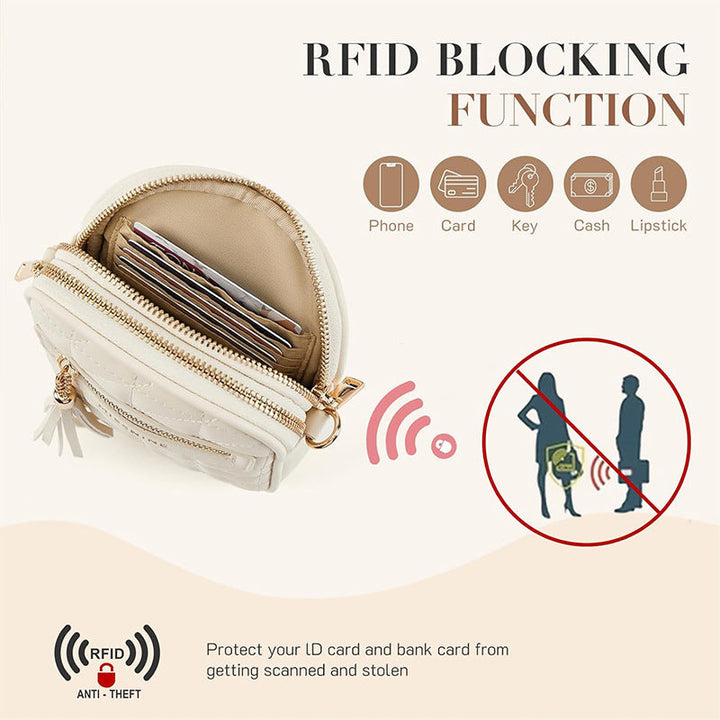 Stylish shoulder bag with quilted design and Kalsten pendant