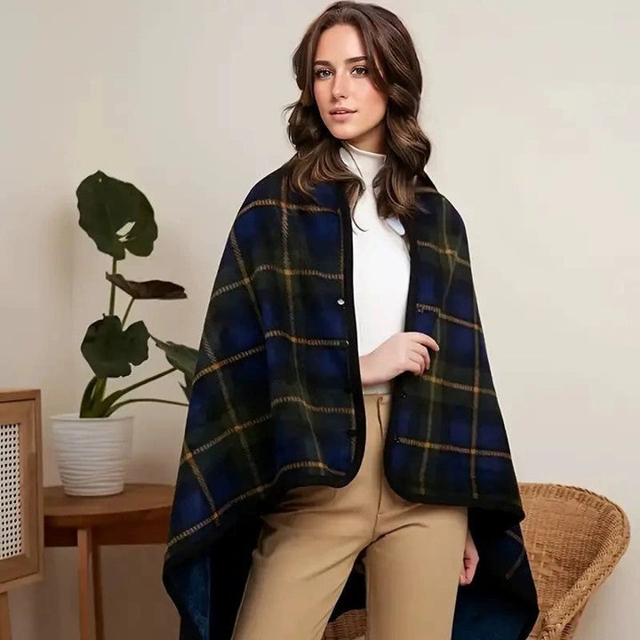 Women Elegant and Comfortable Fleece Poncho Blanket Kalsten
