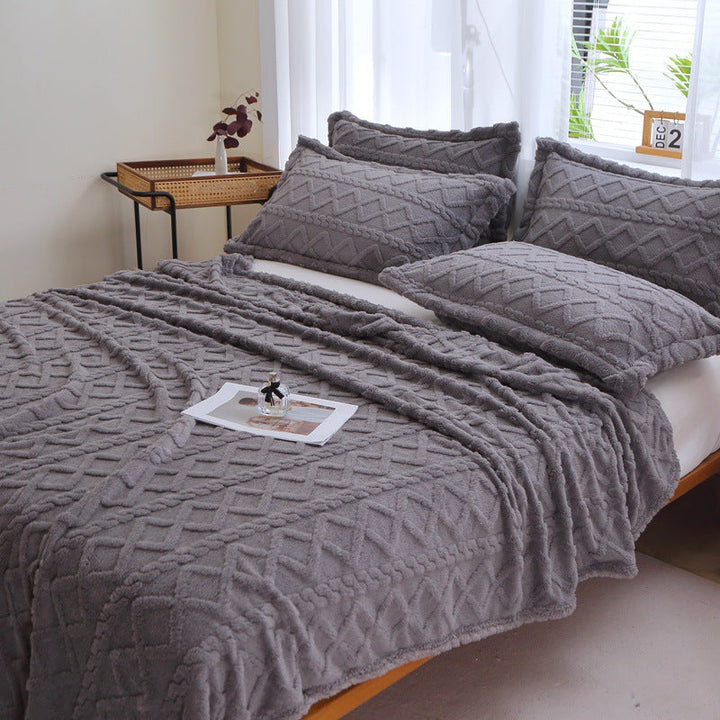 Textured Decorative Throw Blanket Kalsten