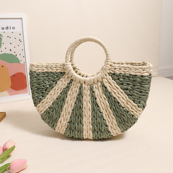 Handbag Made of Handwoven Bast with Base Structure Kalsten
