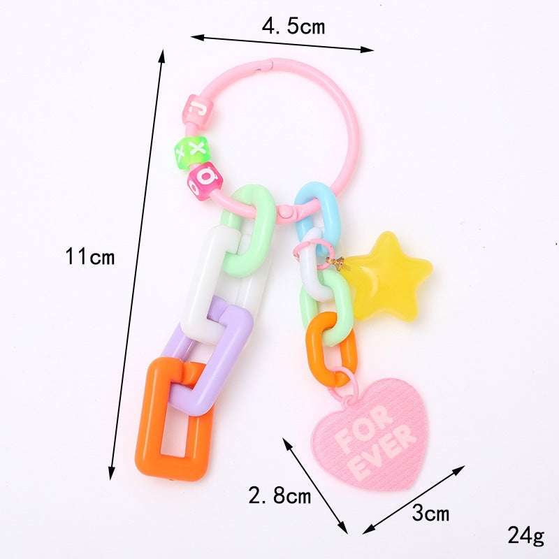 Playful keychain with colorful plastic chains Kalsten